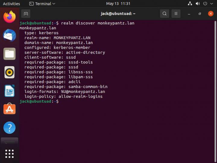 How to connect ubuntu linux desktop 21 04 to an active directory domain