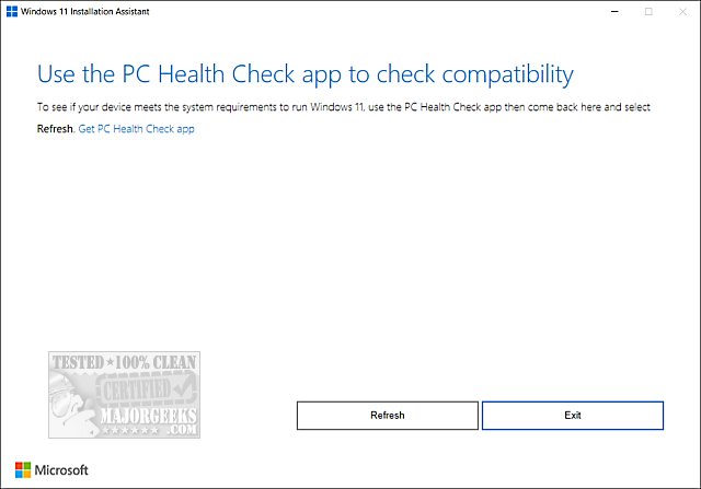 windows 11 installation assistant.exe is not a valid win32 application