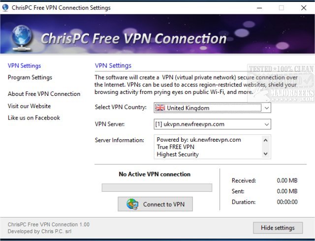 download the last version for android ChrisPC Free VPN Connection 4.07.06