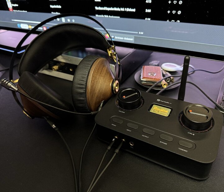 thumbnail interactive-video image 1 of Fosi Audio K7 DAC Headphone Amp – Desktop USB-C With Bluetooth & 113dB SINAD 1 of 5